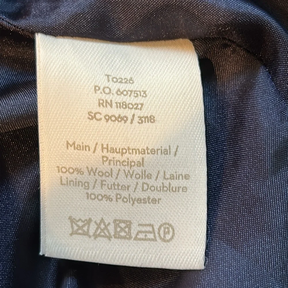 Boden British Tweed Red Navy Houndstooth Skirt Size 4L - Picture 9 of 10